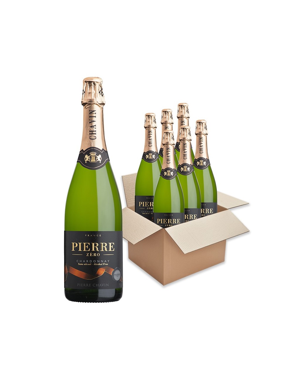 Carton Pierre Zéro Chardonnay Effervescent Sans Alcool