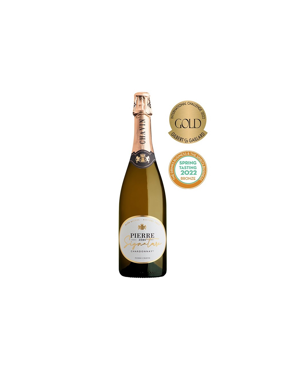 Pierre Zéro Signature Chardonnay Effervescent désalcoolisé