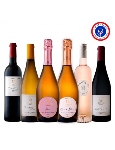 Pack Découverte Chavin Zéro Vin De France désalcoolisé - 6x75cl
