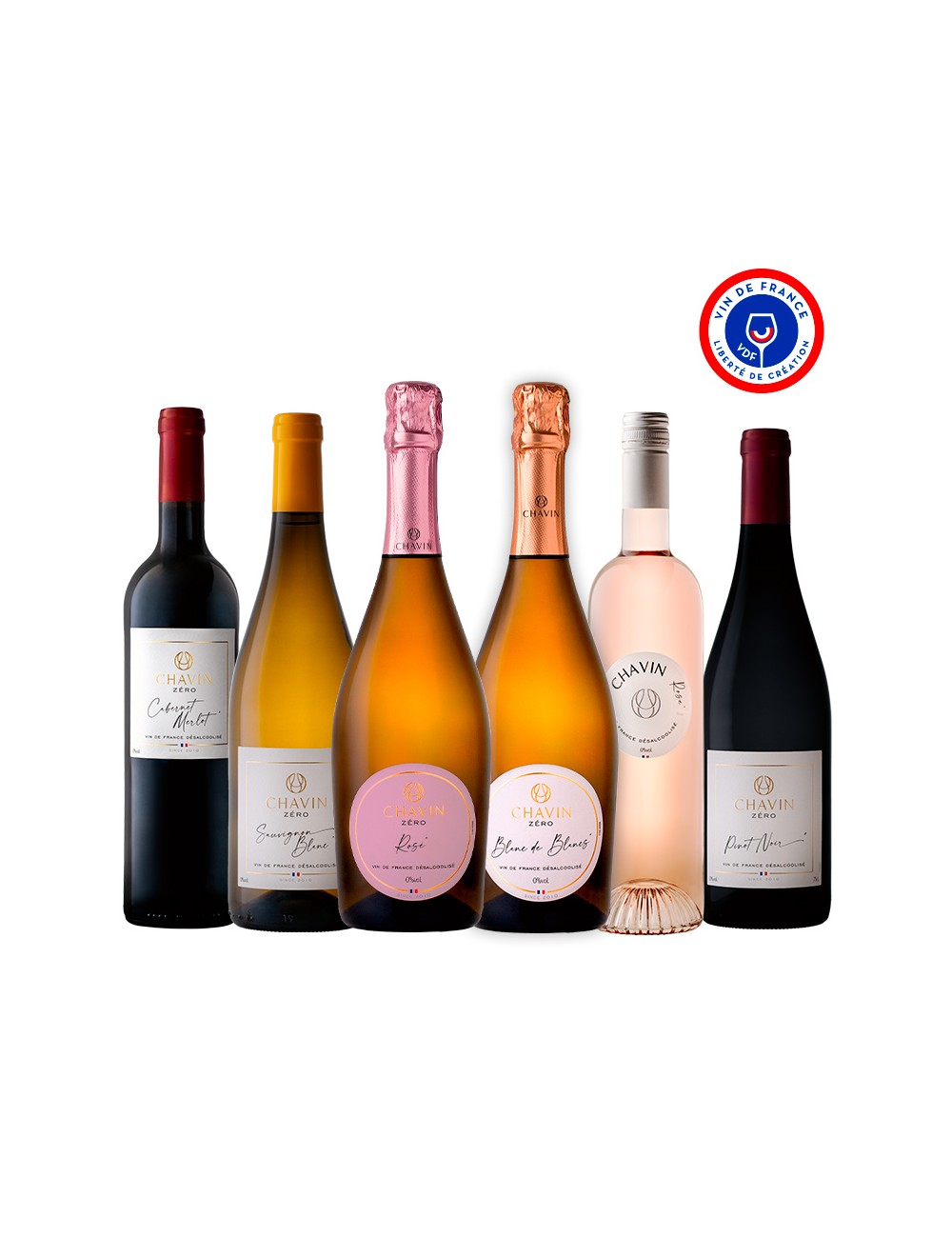 Pack Découverte Chavin Zéro Vin De France désalcoolisé - 6x75cl