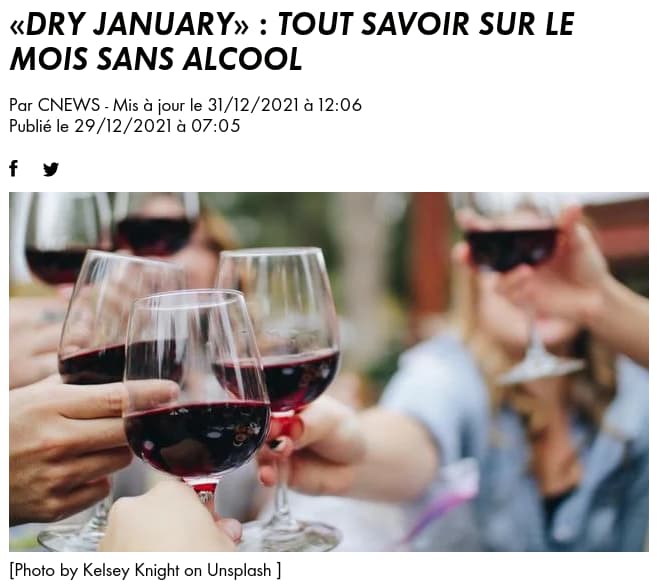Comprendre le dry january, C News