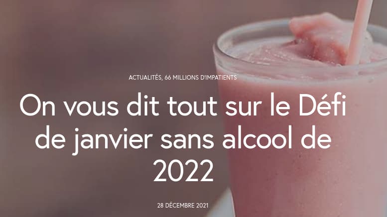 Dry January pour la santé, France Assos Santé