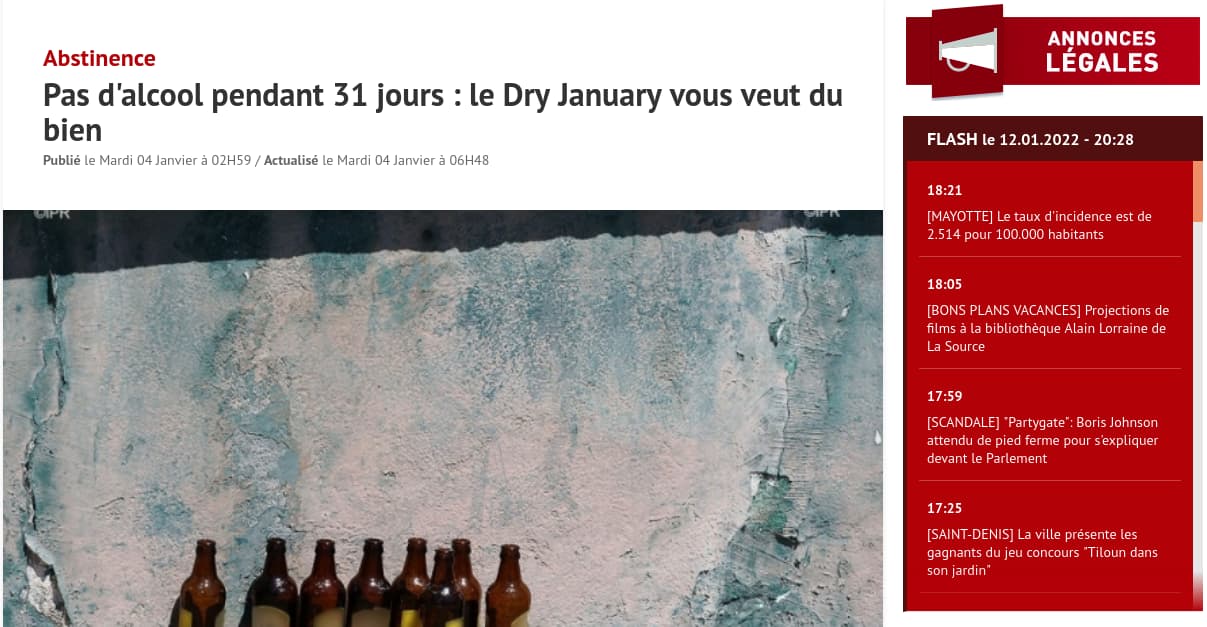 Arrêter l'alcool pour votre santé, Imazpress