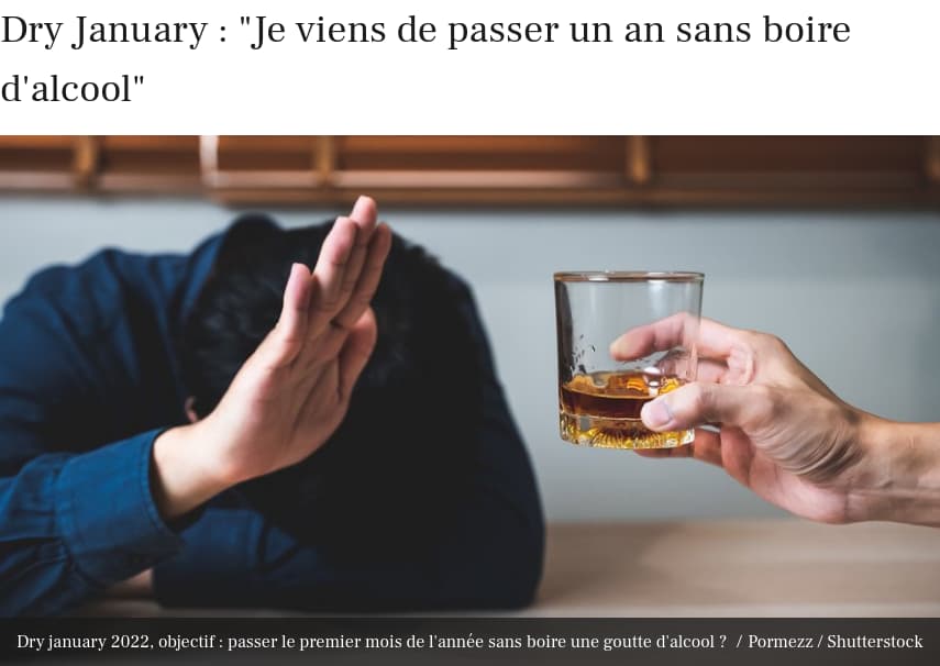 Arrêter de boire de l'alcool, La Dépêche